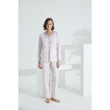 Evia Angelique  Pamuk Uzun Kol Kadın Pijama Takımı 21503
