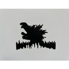 Dekoratif Godzilla Duvar Figürü