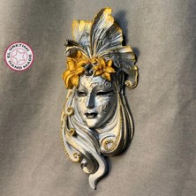 Uretti - Hülya 6683 El Yapımı Maskeli Çingene Melek Duvar Maskesi – Dekoratif Obje - 15 x 32 cm