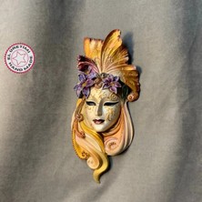 Uretti - Hülya 6683 El Yapımı Maskeli Çingene Melek Duvar Maskesi / Dekoratif Obje - 15 x 32 cm
