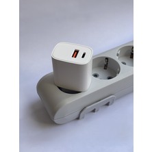 3.0A 50W Yüksek Hızlı Çift Çıkış USB + Typce Şarj Adaptörü