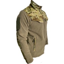 Wolftrap Tactical Multicam Kamuflaj Desenli 5 Cepli Polar Ceket, Soğuktan Koruyan Polar Mont