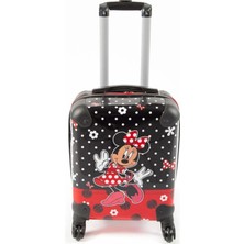 Nishev Mickey Mouse Woman Kız Çocuk Valizi – Kırmızı Siyah