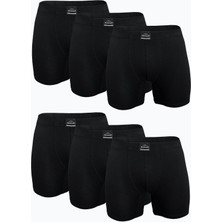 Malabadi Erkek Siyah 6 Lı Premium Collection Modal Uzun Boxer 6M250