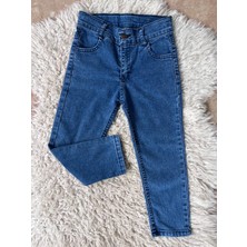 Linoş Kids Unisex Çocuk Jean Pantolon Gizli Ayarlanabilir Bel Unisex Kot Pantolon