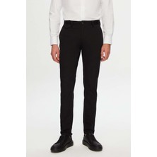 Twn Silim Fit Siyah Armürlü Chino Pantolon 4ECC3S208232M