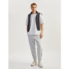 Koton Beli Bağcıklı Pamuk Karışımlı Renk Bloklu Şardonlu Jogger Eşofman Altı