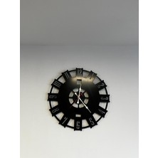 Modern Lazer Kesim Dekoratif Metal Duvar Saati 50 x 50 cm