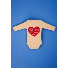 %100 Pamuk Aşkınızın Meleği Geldi Baskılı Zıbın & Body