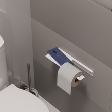 Aybi Dekor Banyo Tuvalet Kağıtlık Dekoratif Düzenleyici Tablalı Metal