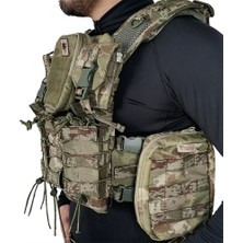 Wolftrap Tactical Balistik Plaka Takılabilen Askeri Kamuflaj 5.56 Tam Donanımlı Hücum Yeleği