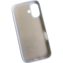Mirtech Apple iPhone 16 Plus Uyumlu Lansman Beyaz Içi Kadife Silikon Kılıf