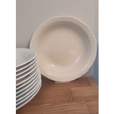 Porland Porselen Kum Beji 12 Adet 19 cm (Büyük) Çukur Tabak