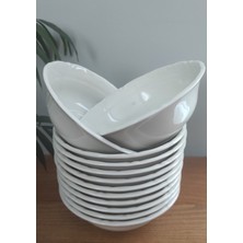 Porland Porselen Kum Beji 12 Adet 13 cm (Küçük) Çorba Kase