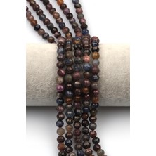 Safir-Yakut Doğal Taş Dizi 6 mm Fasetli Küre Kesim