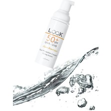 Look Güneş Koruyucu Krem Spf 50+ Uva Uvb Bariyer Oluşturucu Mineral Tio2, Nemlendirici ve Besleyici, Aloe Vera Jel, Pentavitin, Vitamin B5 E 50 ml