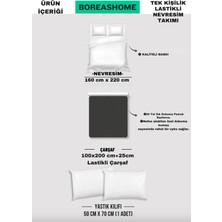 Boreas Home Çarşafı Lastikli Tek Kişilik Nevresim Takımı L Premium Zebra