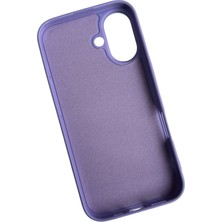 Mirtech Apple iPhone 16 Plus Uyumlu Lansman Lila Içi Kadife Silikon Kılıf