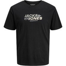 Jack & Jones Jack Jones Erkek Jcotarmac  Bisiklet Yaka Siyah Tişört 12276408