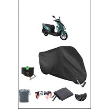 Breen Arora Crv 125 Için Kilit Uyumlu Siyah Motosiklet Branda, Güvenli, Su Geçirmez