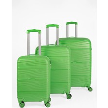 Nishev 3’lü Valiz Bavul Seti Yeşil – Darbelere Karşı Yüksek Koruma