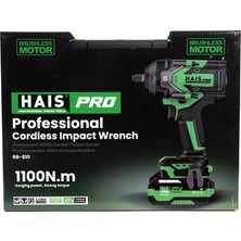 Haispro RB-810 Profesyonel Darbeli Somun Sıkma 1100 Nm 21 V 4.0 Ah
