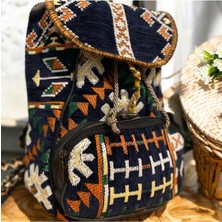 Otho Bag Etnik Kilim Desenli Büyük Boy Unisex Sırt Çantası