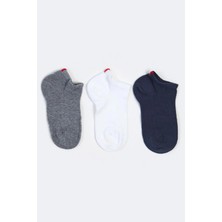 Katia & Bony Run 3 lü Çocuk Basic Patik Çorap Beyaz/Lacivert/Gri