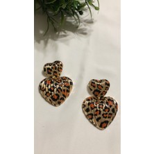 Deniz's Accessories Kalpli Büyük Leopar Küpe