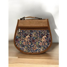 Otho Bag Otantik Etnik Desenli Süet Kapaklı Kadın Omuz Çantası