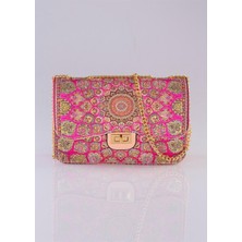 Otho Bag Osmanlı Şal Desenli Etnik Dokuma Kadın El ve Omuz Çantası