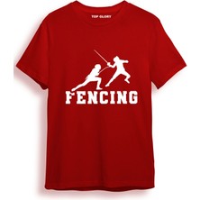 Point Eskrim Baskılı Özel Tasarım Tişört Fencing T-Shirt FNCG5004