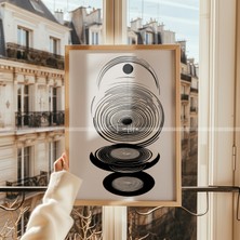 Tontilika Minimal Çemberler 3'lü Ahşap Çerçeveli Tablo Seti