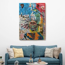 Marsilyan- Jean Michel Basquiat Jazz King Kanvas Tablo, Jazz King Canvas TABLO-4964