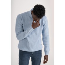 Giotelli Regular Kesim Kalın Örgülü Yünlü Tam Balıkçı Triko Kazak