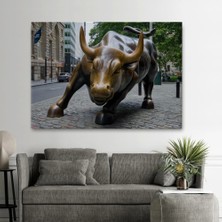 Marsilyan- New York Boğa Heykeli Kanvas Tablo / Charging BULL-5160