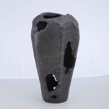 Vitale Metal Jüt Grey Uzun Vazo 12*24  cm