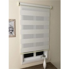 Ekru Alüminyum Kasa Zebra Perde Eteksiz