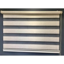 Krem Alüminyum Kasa Zebra Perde Etekli