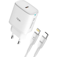 Link Tech C308 Safe Tip-C Lightning Kablolu 20W Hızlı Şarj Cihazı