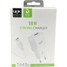 Link Tech T443E Strong Çevre Dostu 18W Hızlı Tip-C Kablolu Şarj Aleti