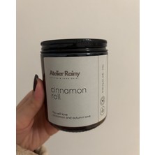 Atelier Rainy Tarçın Kokulu Amber Renkli Cam Kavanoz Soya Mum - 270CC