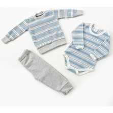 Pirinç Bebe Fitilli Unisex Zıbınlı Bebek Pijaması