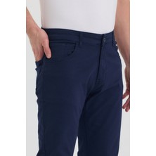 The Season Theseason Erkek Lacivert Slim Fit Esnek Gabardin Pantolon