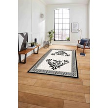 Napoli Home Çerçeveli Akrilik Motifli Yıkanabilir Kaymaz Yolluk Mutfak Salon Halısı, Çerçeveli-83-Bej,