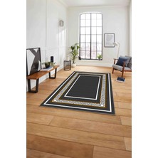 Napoli Home Çerçeveli Kenar Desenli Yıkanabilir Kaymaz Yolluk Mutfak Salon Halısı, Çerçeveli-92-Renkli,