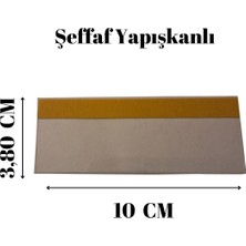 50 Adet Pvc Şeffaf Etiket, Raf Önü Plastik Etiketlik Şeffaf Çifttaraflı Bantlı 3,80X10 cm