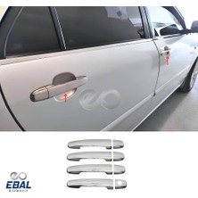 Ebal Oto Toyota Auris Krom Kapı Kolu 4 Kapı 2007-2012 Model Uyumlu Paslanmaz Çelik