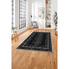 Napoli Home Baskılı Etnik Ahlat Model Yıkanabilir Kaymaz Yolluk Mutfak Salon Halısı, Etnik-44-Gri,