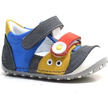 Nino Hakiki Deri Renkli Cırtlı Yazlık İlk Adım Ayakkabı